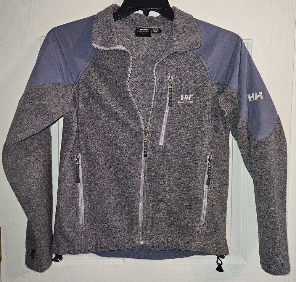 Women's HH Helly Hansen Full Zip Daybreaker Fleece Jacket Gray Size Small